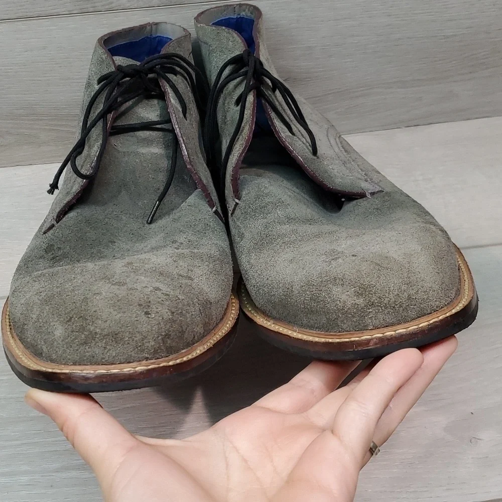 Ted Baker London Mens Linnus Ankle High Tip Suede Chukka Boots shoes sz 11.5